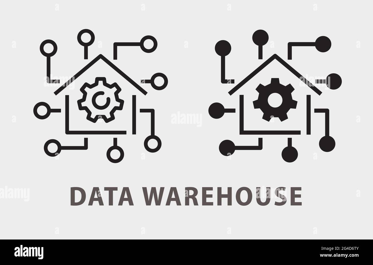 Data warehouse icon. Vector illustration isolated on white Stock Vector  Image & Art - Alamy