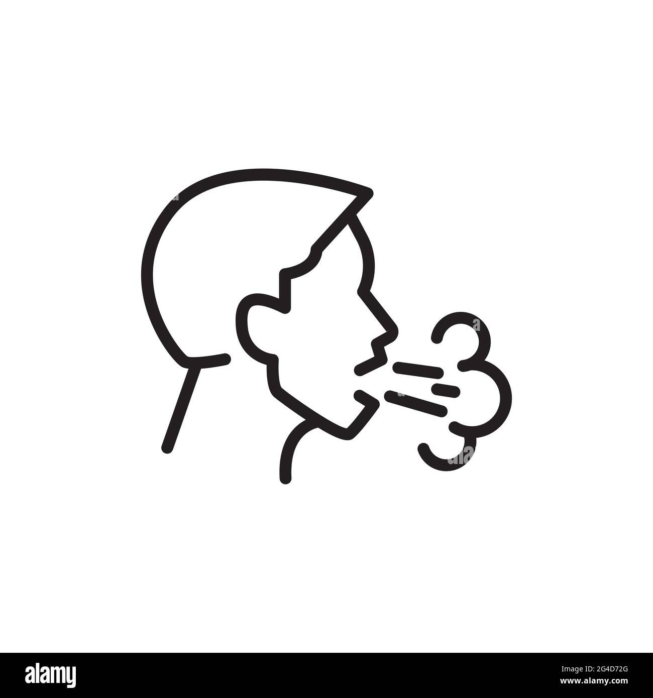 Cough people icon, coronavirus. Vector Illustration Stock Vector Image