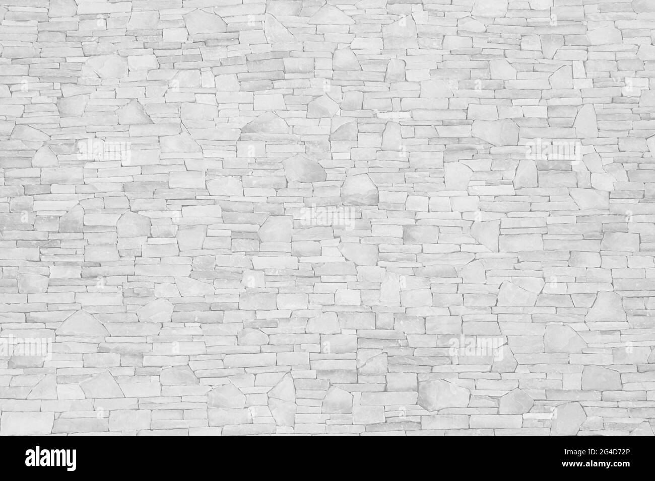White gray brick wall as a background or texture. Stock Photo