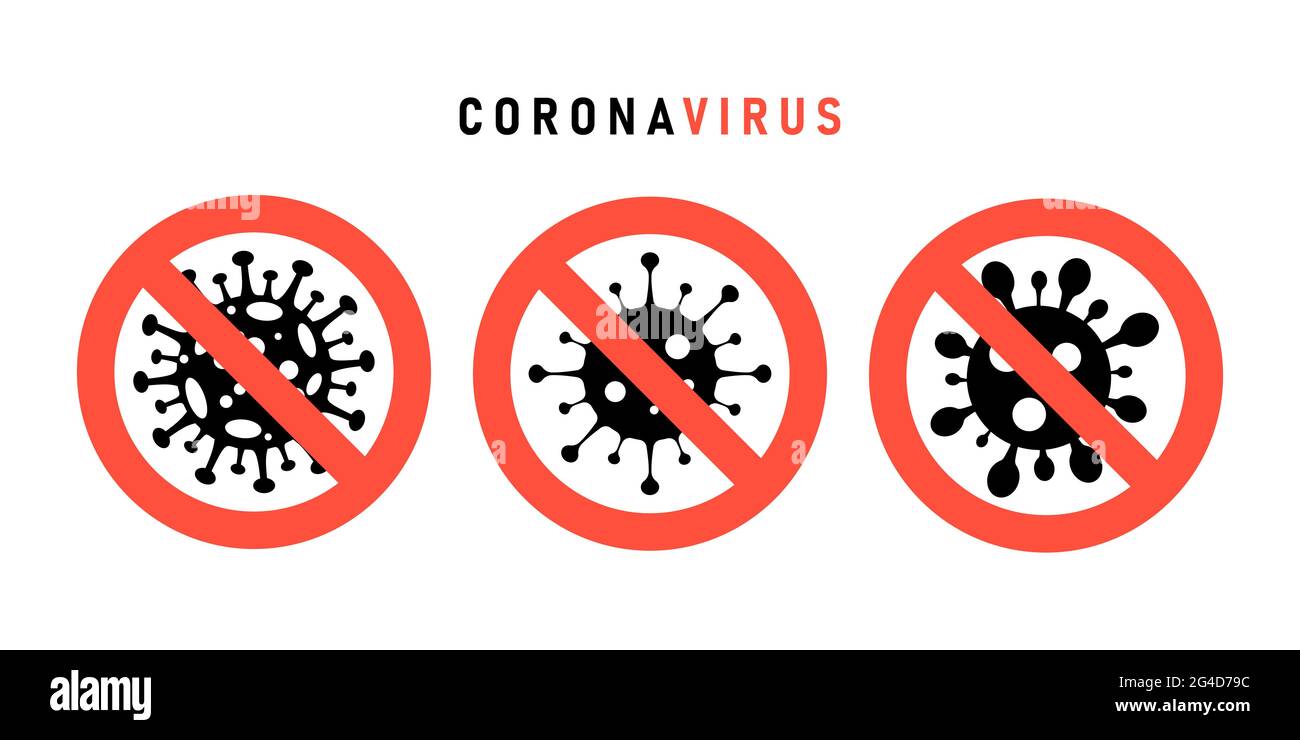 Vector illustration of a coronavirus. Stop coronavirus Stock Vector ...