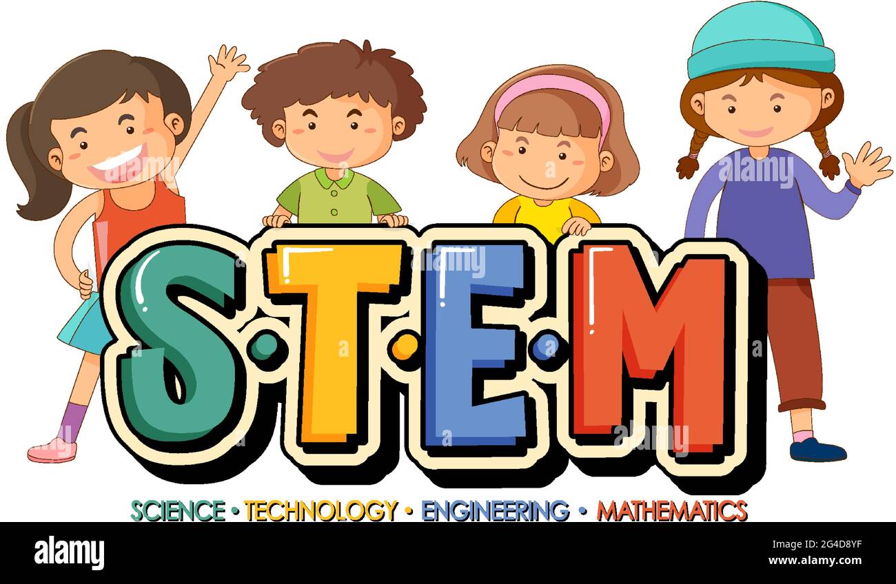 STEM education logo banner with kids cartoon character illustration Stock Vector Image & Art - Alamy STEM education logo banner with kids cartoon character illustration Stock Vector Image & Art - Alamy