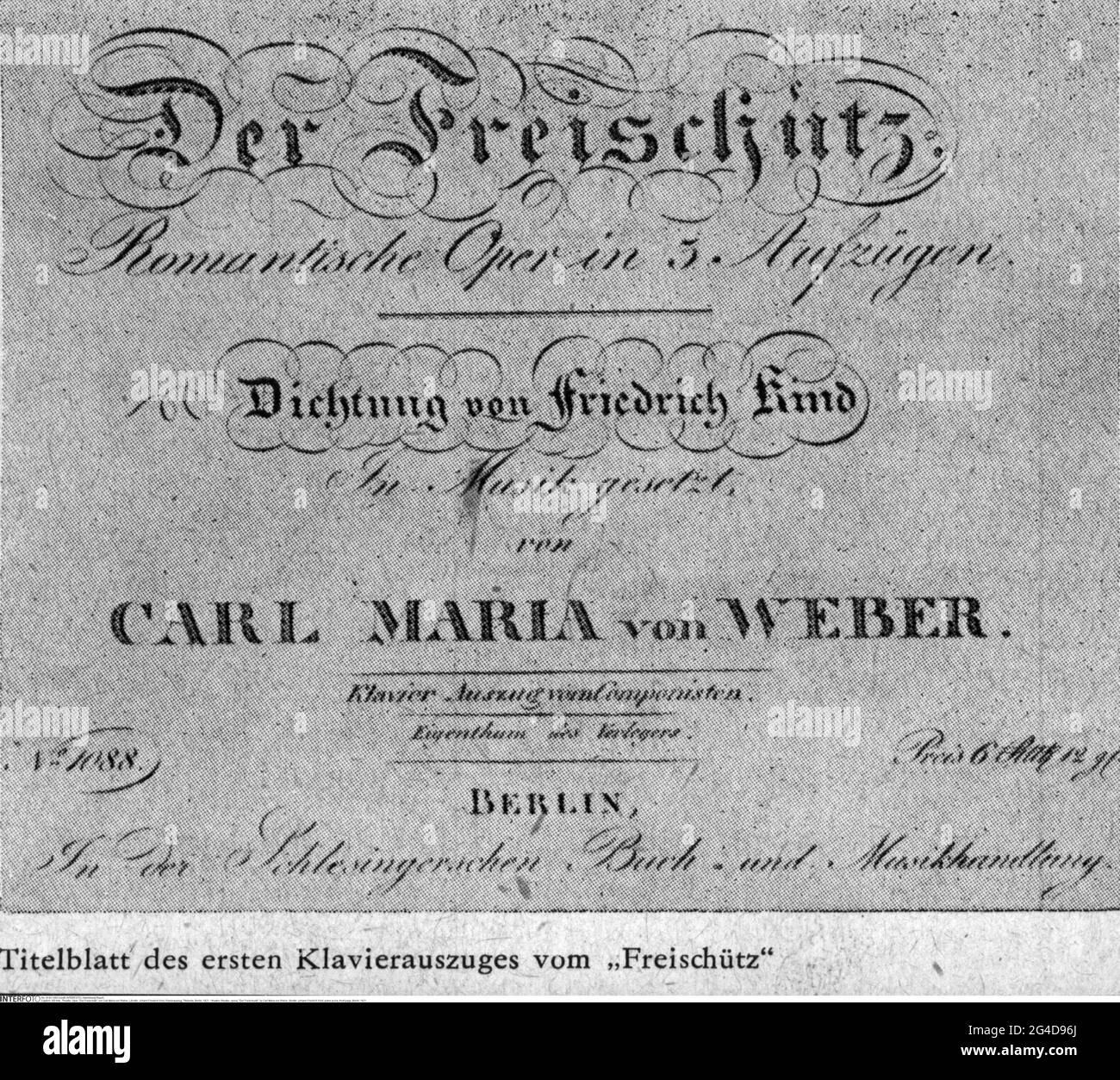 theatre / theater, opera, 'Der Freischuetz', by Carl Maria von Weber, libretto: Johann Friedrich Kind, ARTIST'S COPYRIGHT HAS NOT TO BE CLEARED Stock Photo