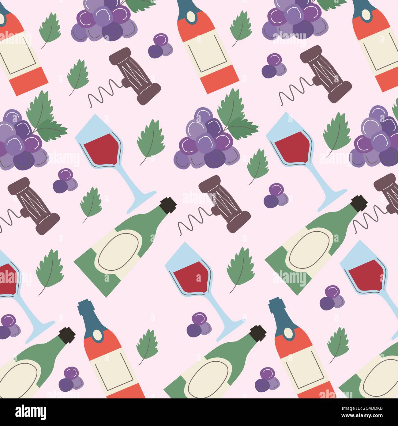 wine drink icons pattern background Stock Vector Image & Art - Alamy