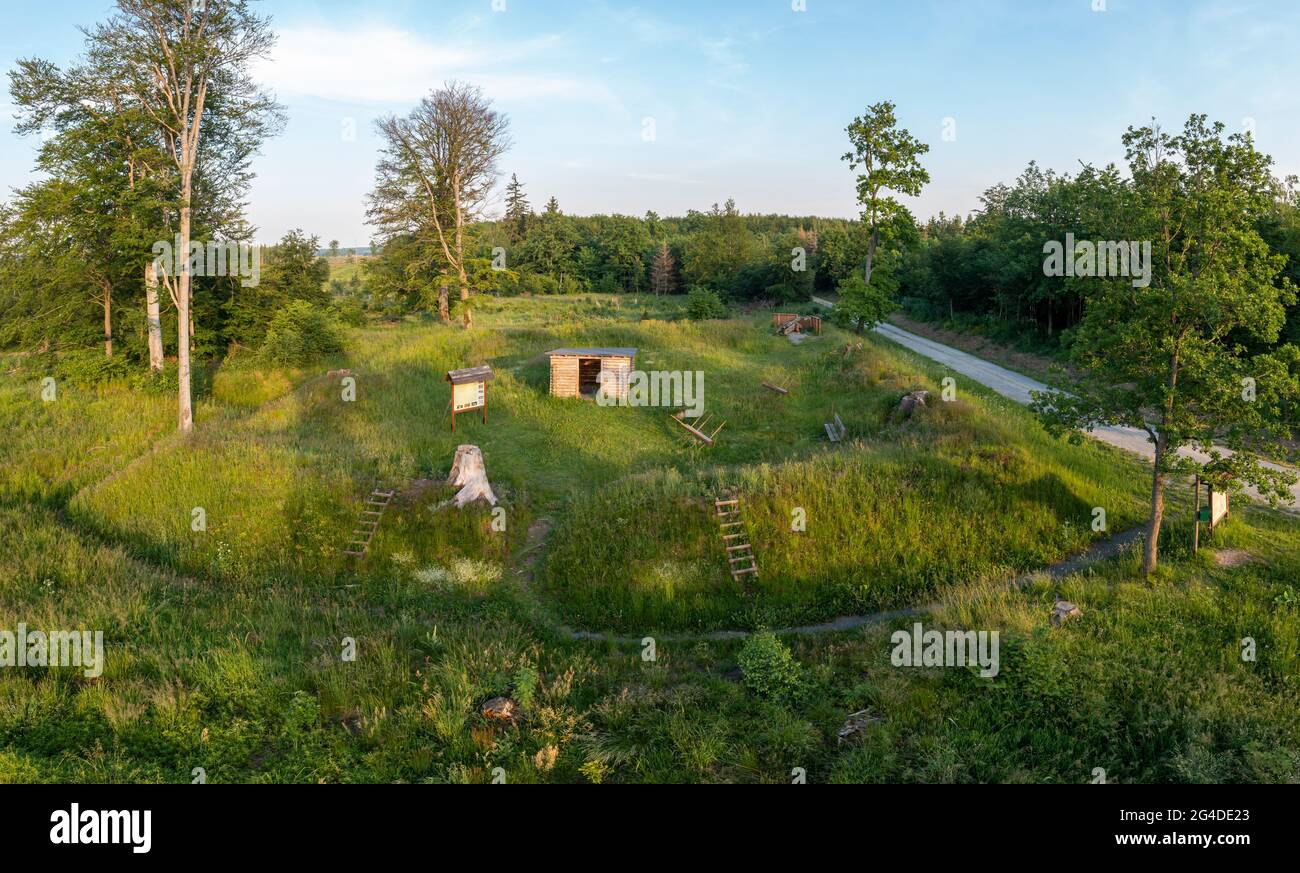 siebenjähriger Krieg Selkenfelder Schanze im Harz bei Stiege Stock Photo