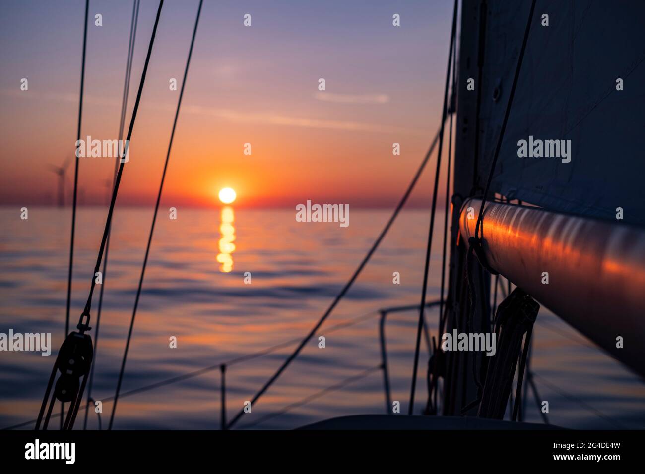 Sailing the north sea Stock Photo