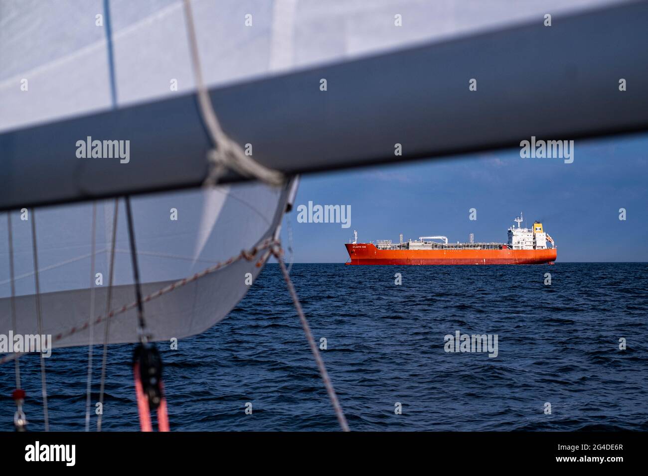 Sailing the north sea Stock Photo