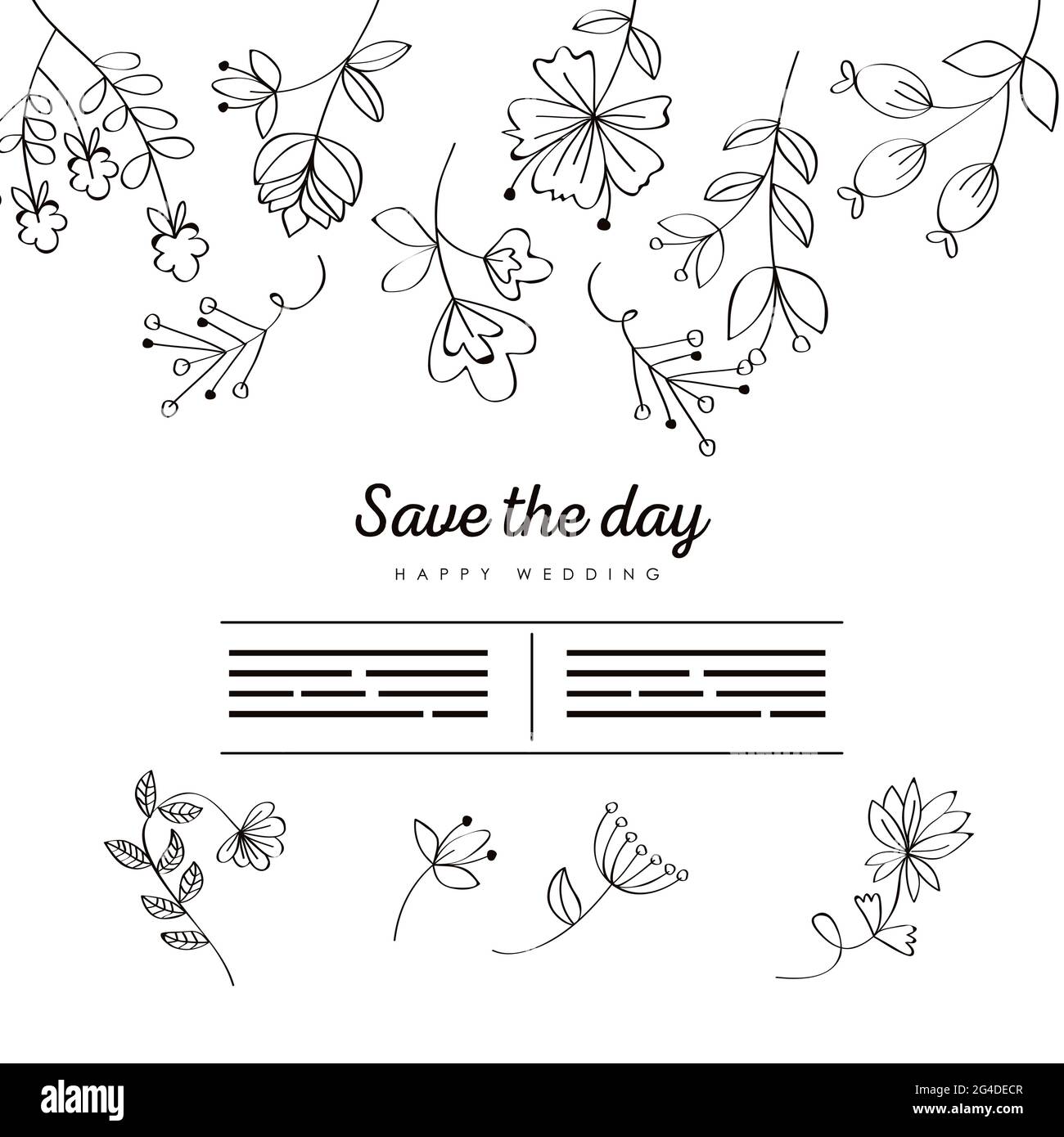 sketch flowers invitation card icon Stock Vector Image & Art - Alamy