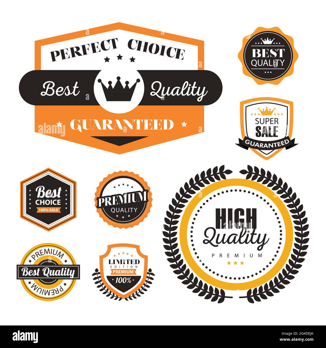 eight best quality set seals Stock Vector Image & Art Alamy