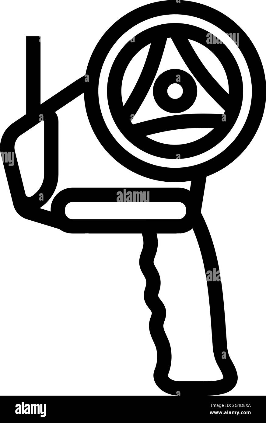 Scotch Tape Dispenser Icon. Bold outline design with editable stroke