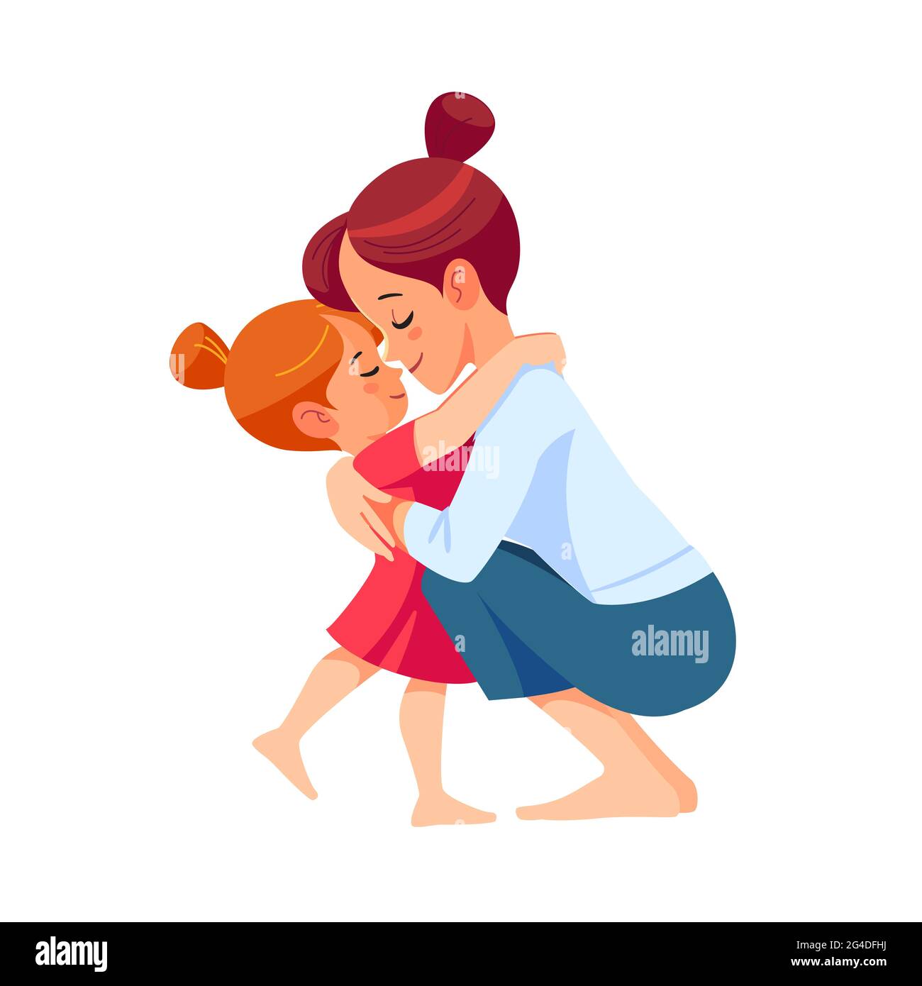 mother little daughter 