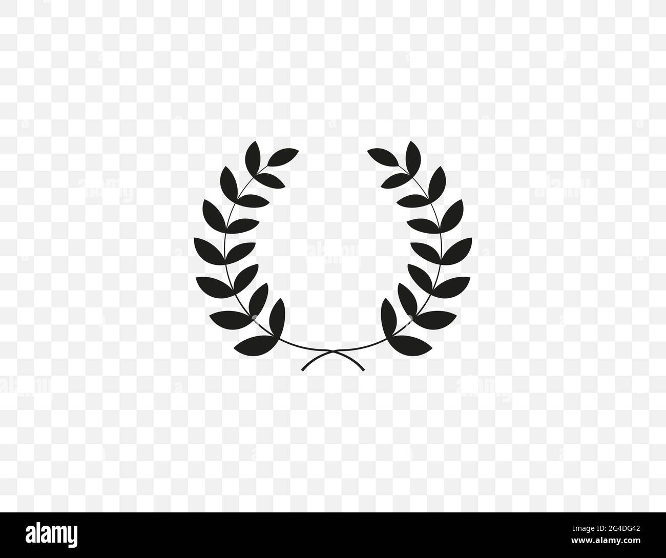 Vector illustration. flat design. Wreath award victory icon Stock ...