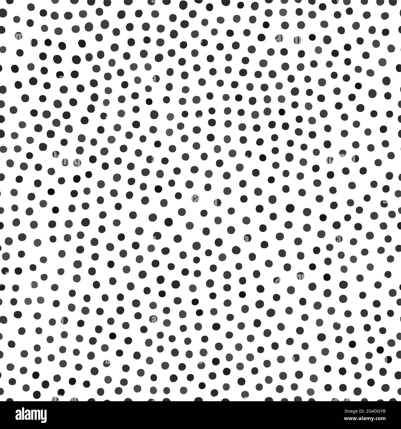 Abstract Seamless Pattern with circles and dots, black and white