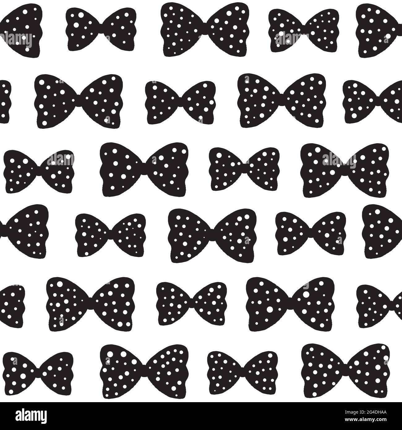 cartoon black bow polka dots