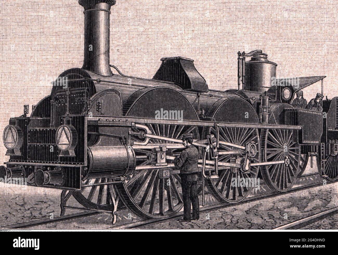 transport / transportation, railway, locomotives, steam locomotive system Estrade, wood engraving, ARTIST'S COPYRIGHT HAS NOT TO BE CLEARED Stock Photo