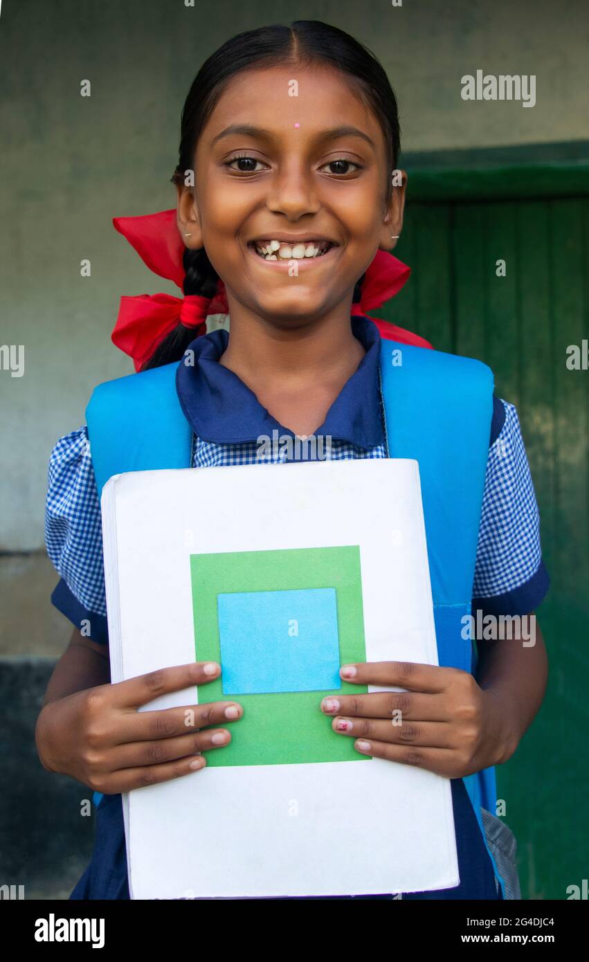 Indian school girl notebook in hi-res stock photography and images - Alamy