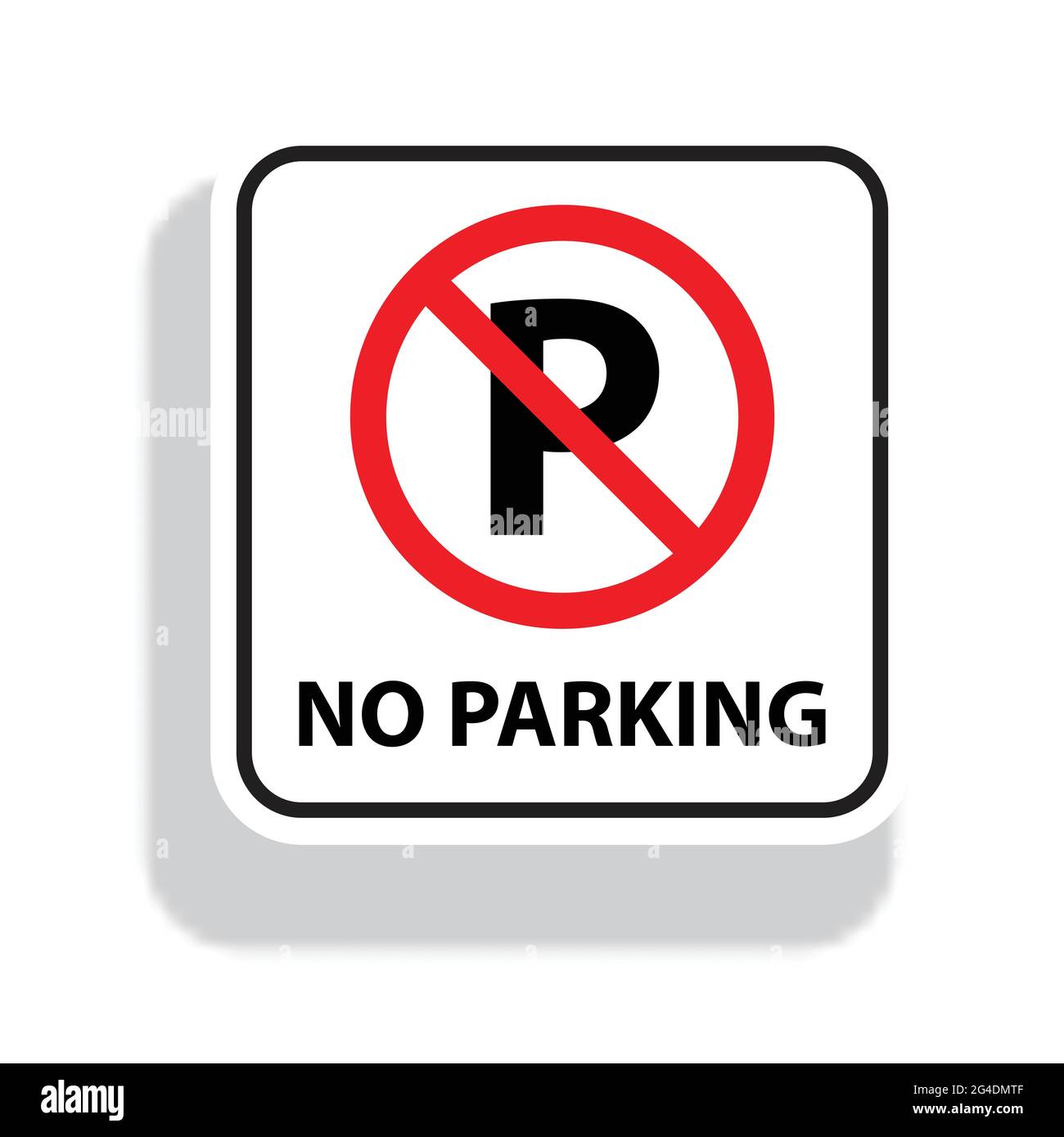 No parking or stopping sign, vector illustration for graphic design, logo,  web site, social media, mobile app, ui illustration Stock Vector Image &  Art - Alamy