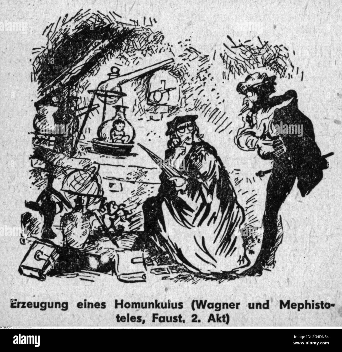 theatre / theater, play, 'Faust Part One', by Johann Wolfgang von Goethe (1749 - 1832), ARTIST'S COPYRIGHT HAS NOT TO BE CLEARED Stock Photo