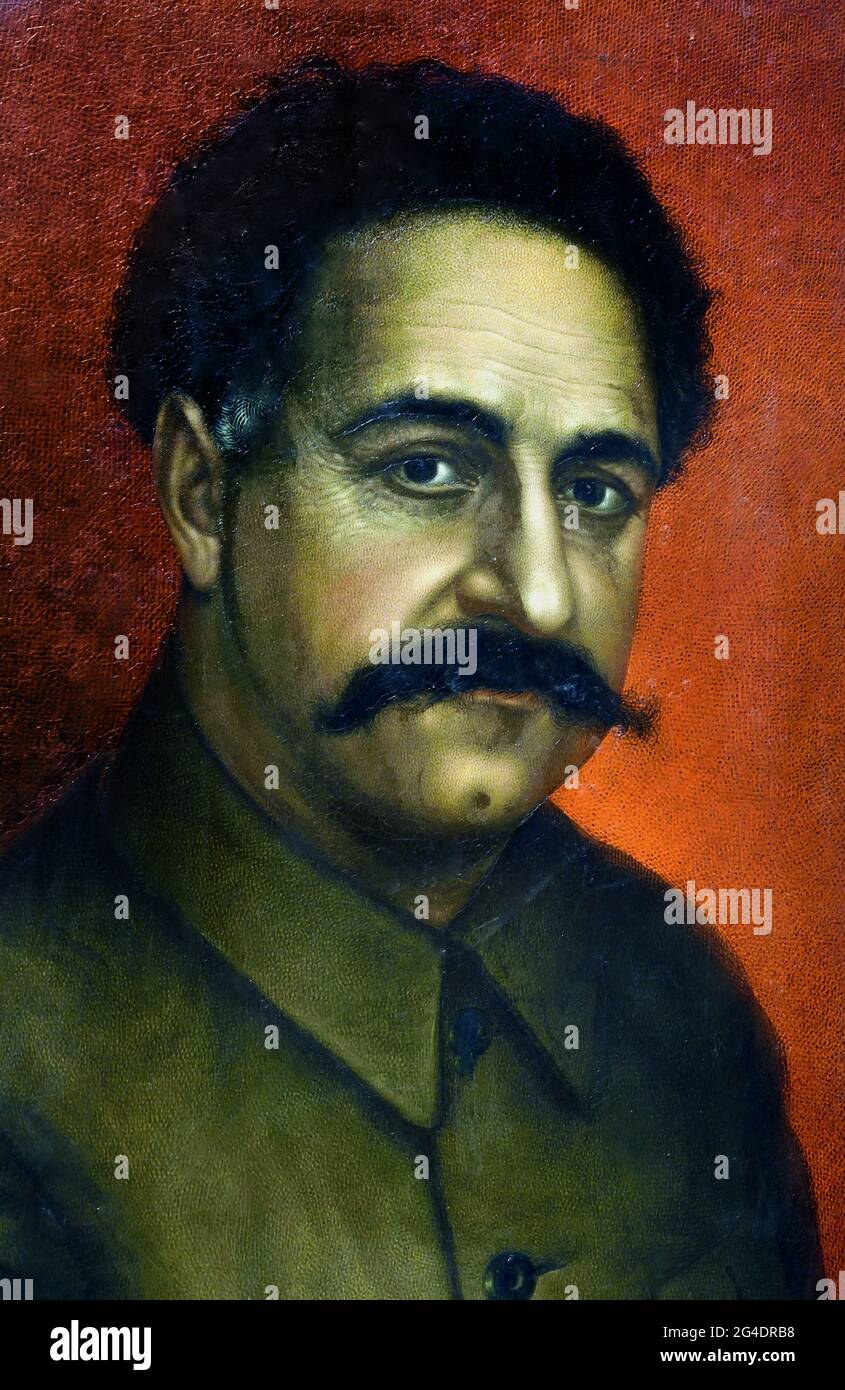 Sergo Ordzhonikidze by Glanov  ( Russian Revolution 1917 - 1945 ) Lenin Stalin Russian propaganda - publicity Russia USSR Stock Photo