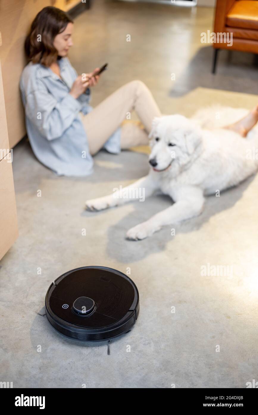 Robotic dog woman hires stock photography and images Alamy