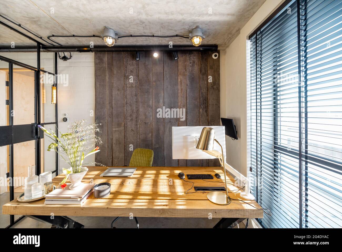 Home office interior in modern, natural style Stock Photo - Alamy