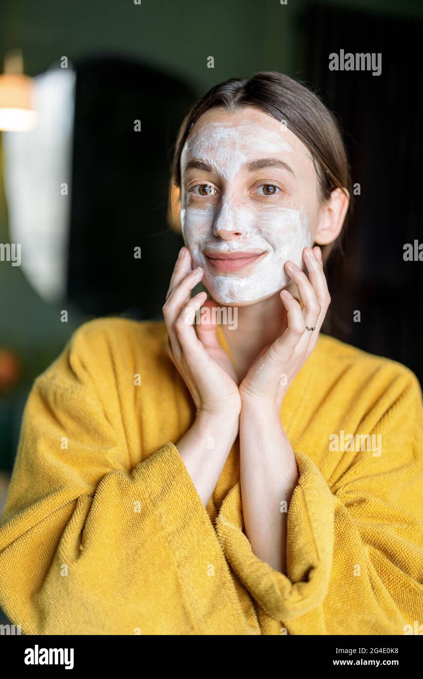 Portrait young woman applies hi-res stock photography and images - Alamy