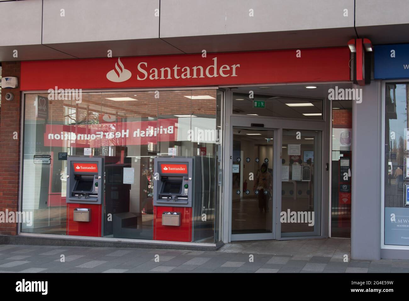 The High Street Bank, Santander in Maidenhead in the UK Stock Photo
