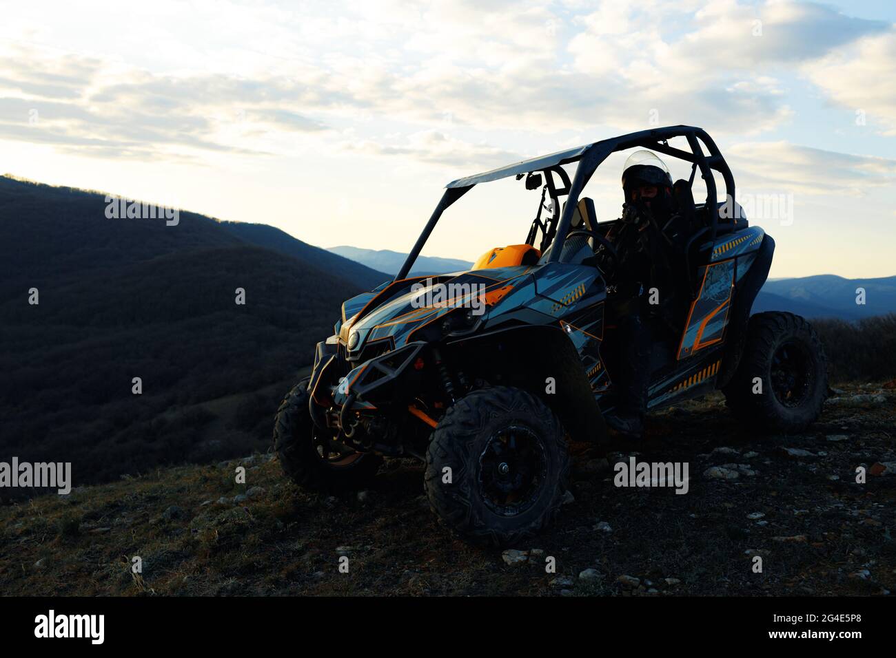 Man on quad with helmet hires stock photography and images Alamy