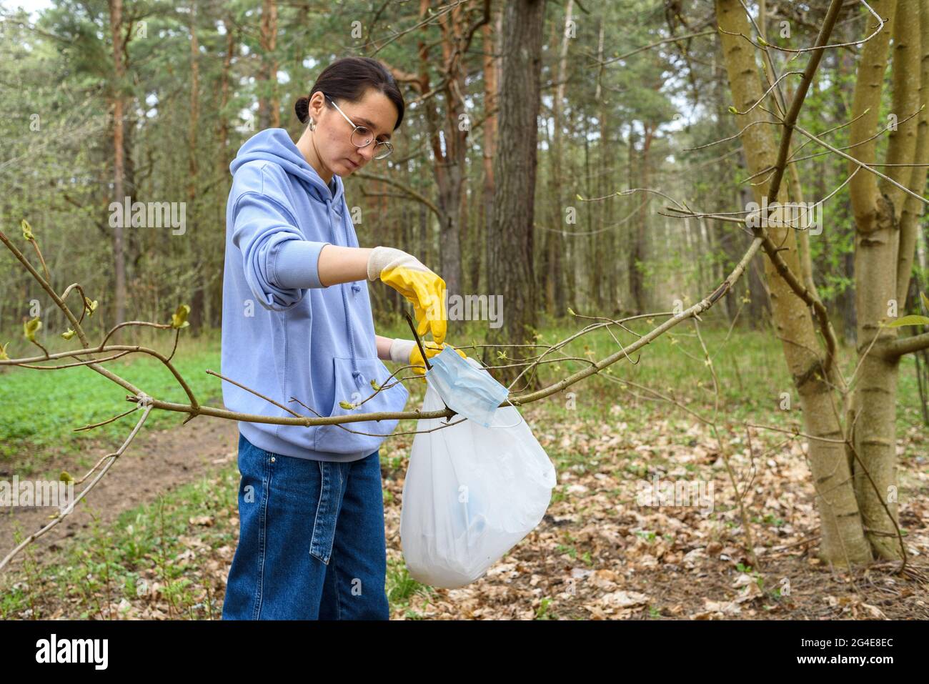 Pile of green plastic free ecological trash bags on dump outdoors.  Segregation, sorting and recycling of garbage. Volunteer action, clean the  planet Stock Photo - Alamy