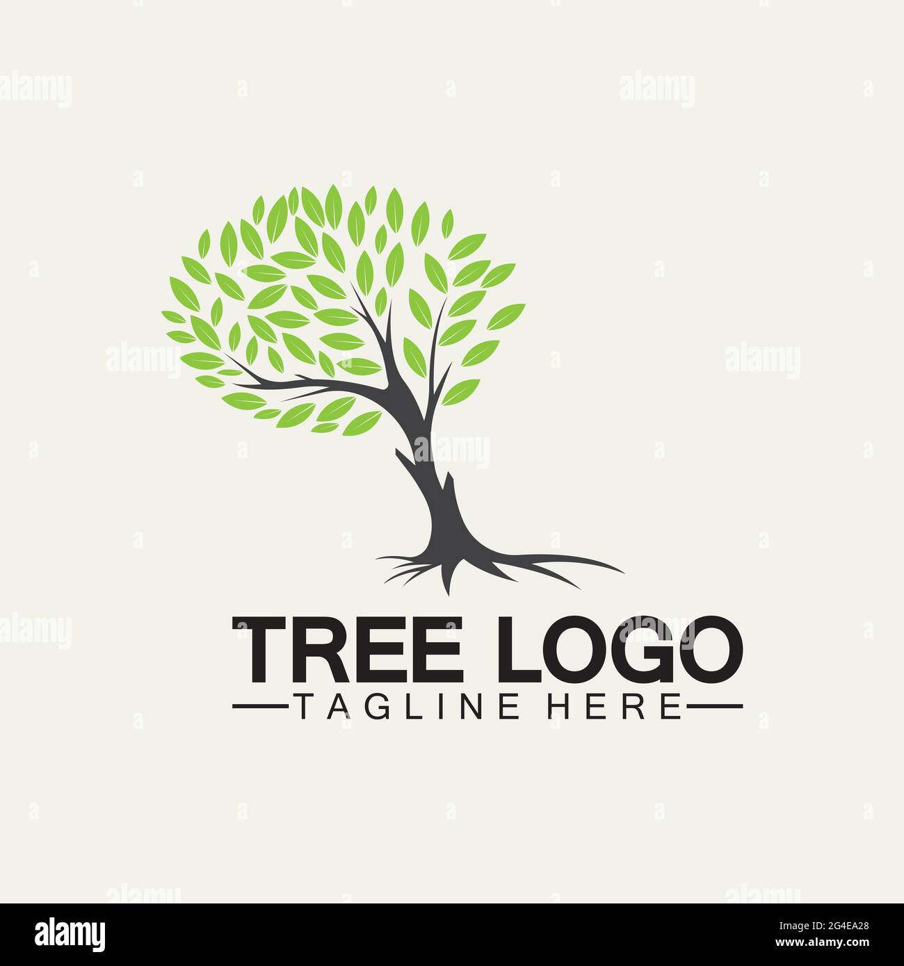 Tree logo icon vector illustration design.Vector silhouette of a tree ...