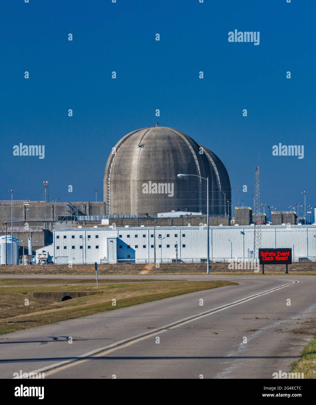 South Texas Project Electric Generating Station, Nuclear Power Plant near Bay City and Palacios, Texas, USA Stock Photo
