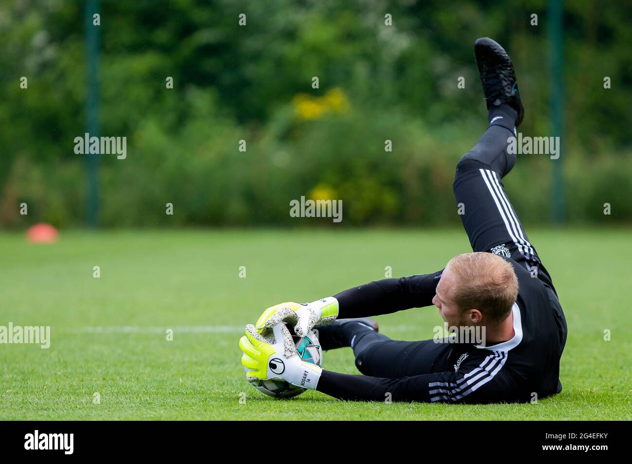 Standard's goalkeeper Arnaud Bodart pictured during the first training session for the new season 2021-2022 of Jupiler Pro League first division socce Stock Photo