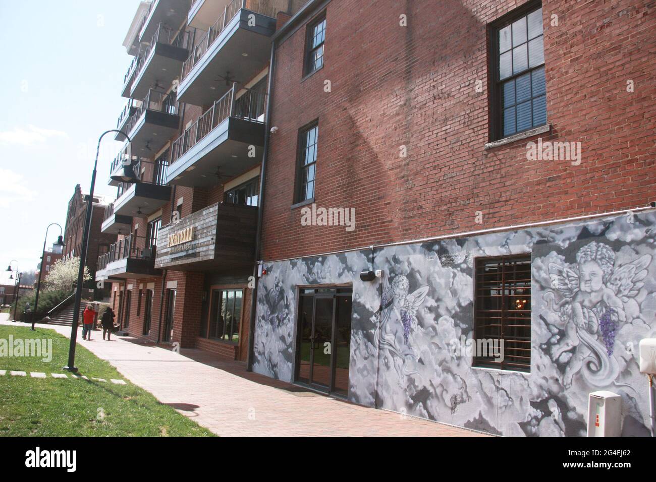 Downtown Lynchburg, VA, USA. Industrial complex repurposed as an