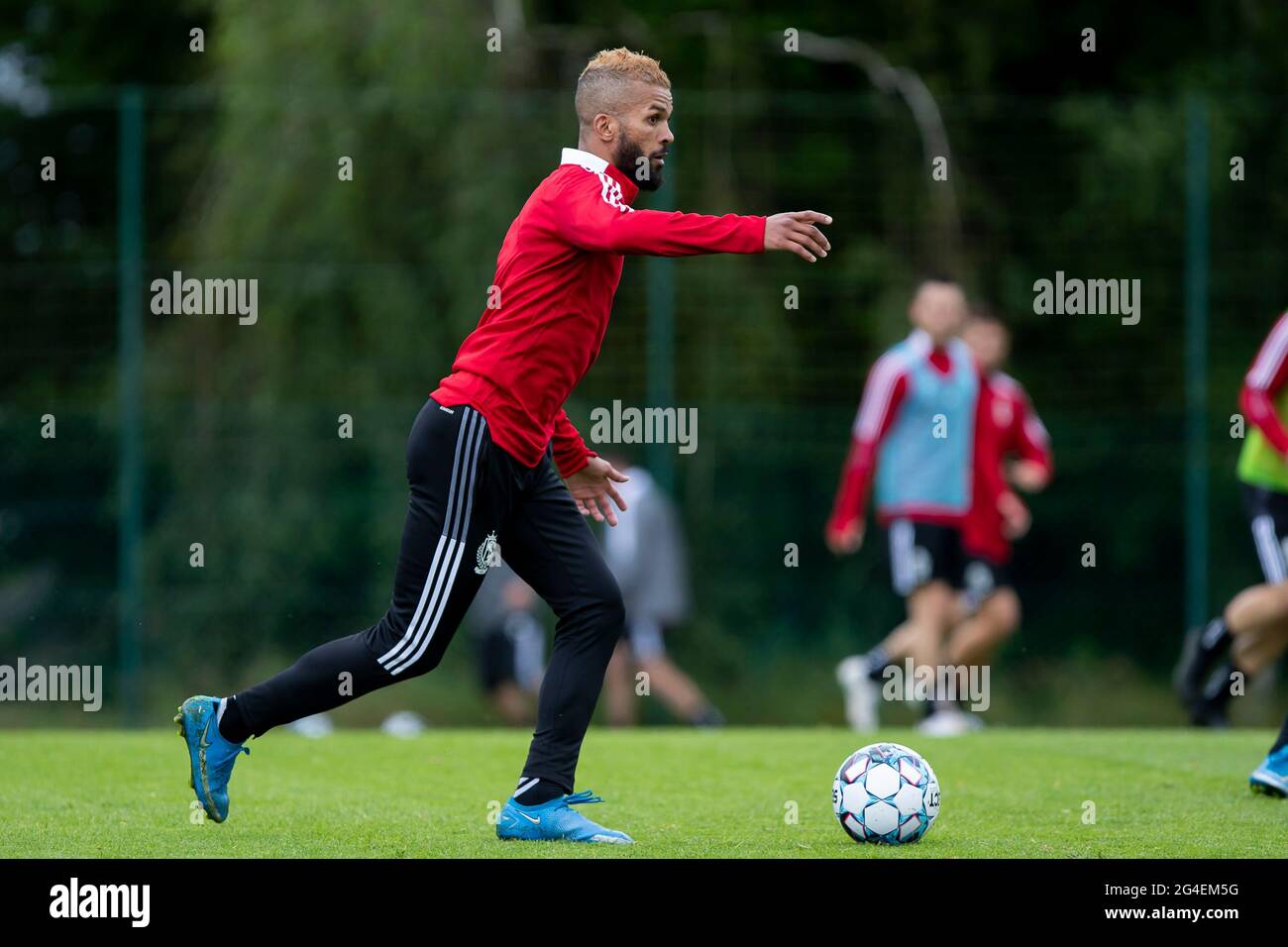 Standard's Mehdi Carcela pictured in action during the first training session for the new season 2021-2022 of Jupiler Pro League first division soccer Stock Photo