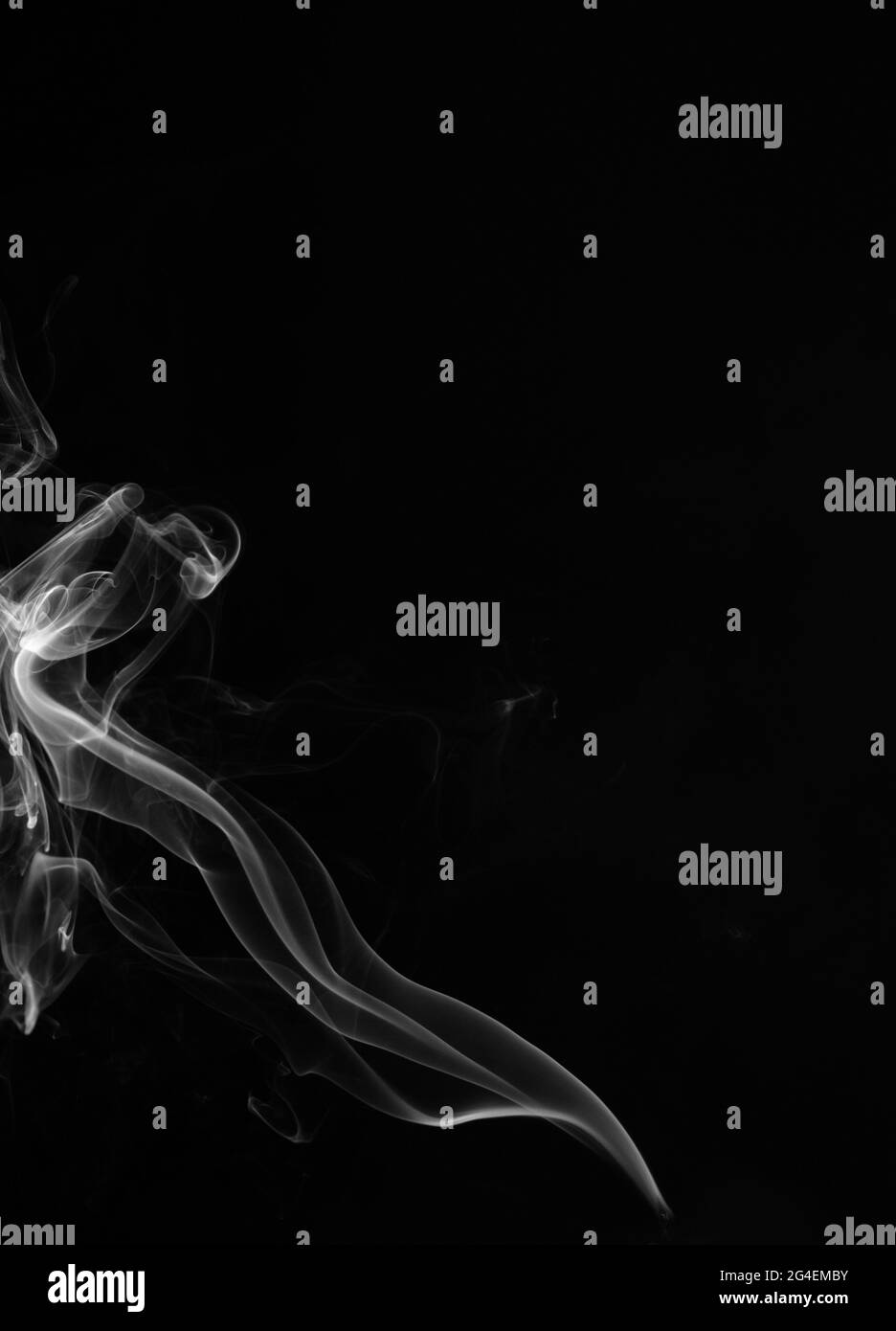 Smoke on a black background. Stock Photo