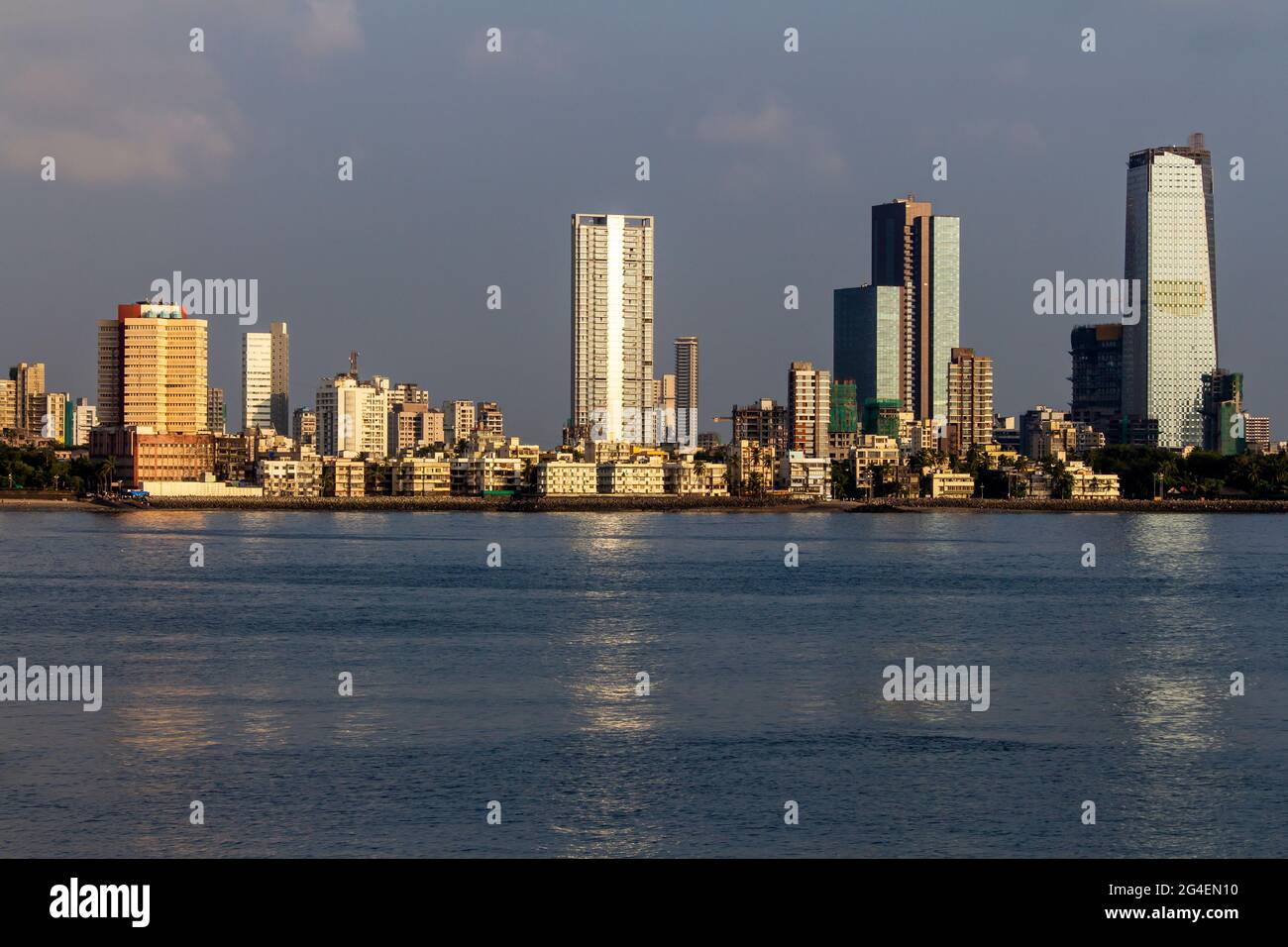 Skyline of Mumbai City from Bandra Stock Photo