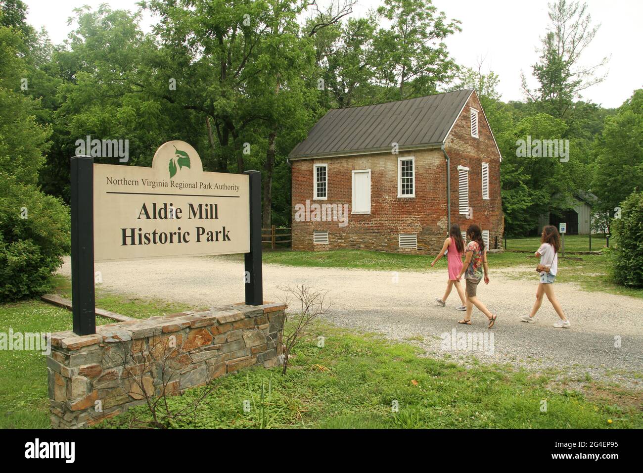 People visiting Aldie Mill Historic Park, in Aldie, VA, USA Stock Photo Alamy