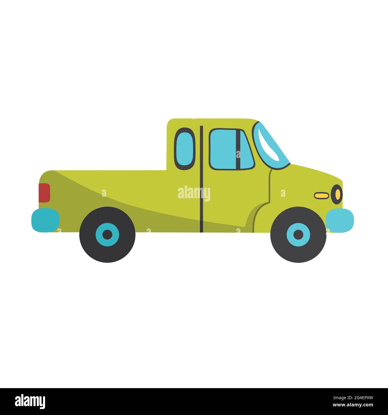 green Pickup Icon flat design vector illustration Stock Vector
