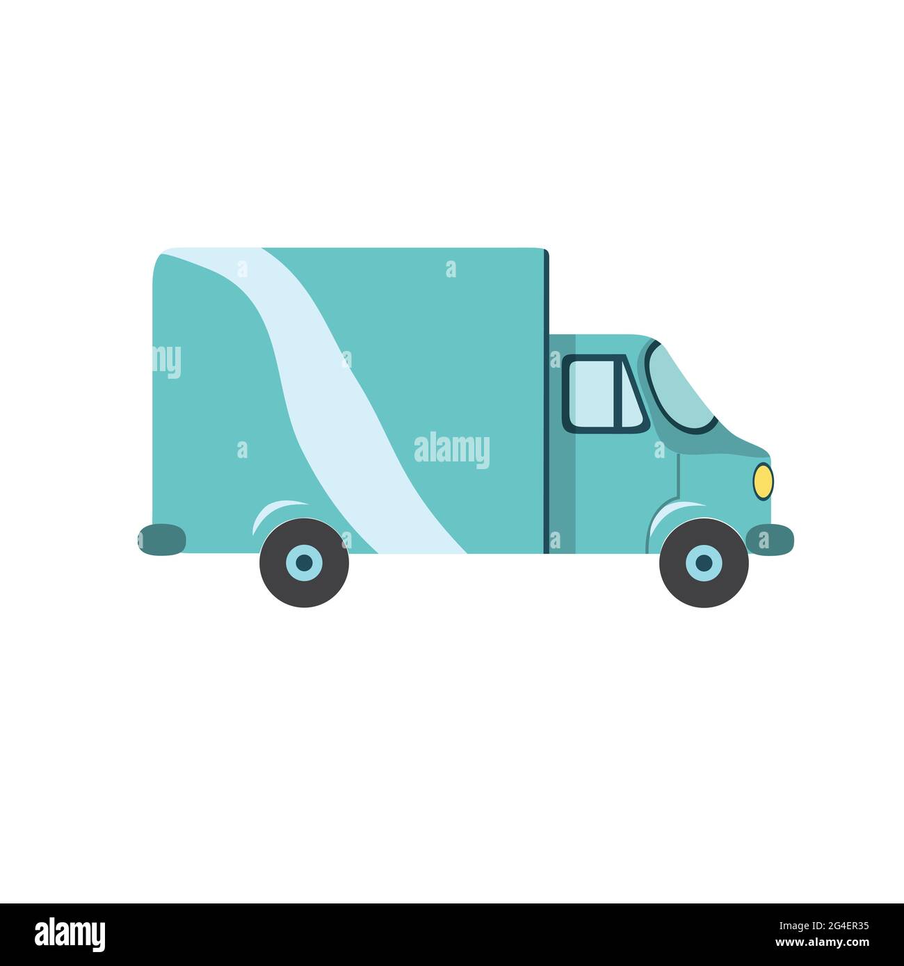 Cargo Transport Truck flat design Vector Illustration Stock Vector ...