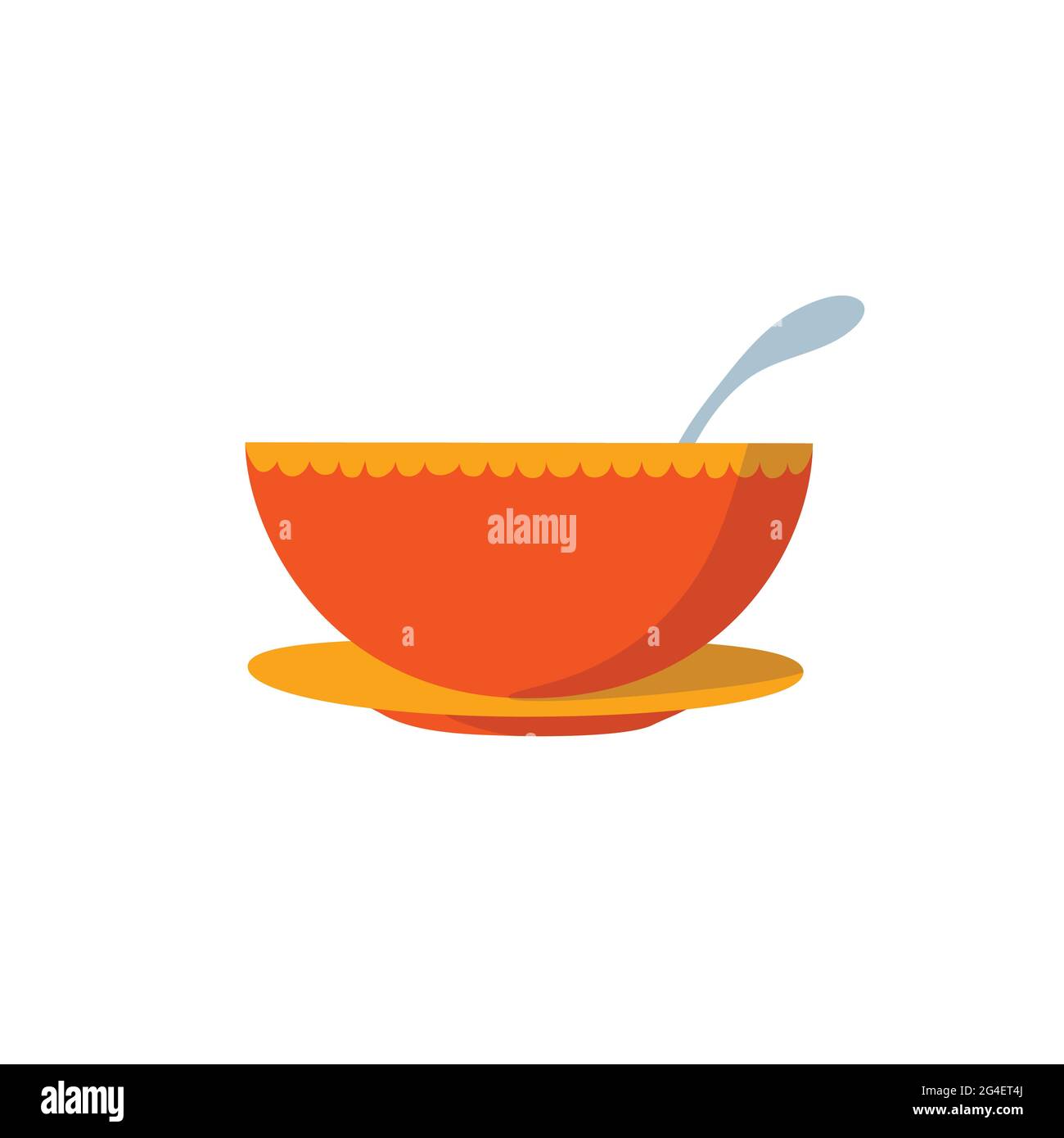 soup bowl flat design vector illustration Stock Vector Image & Art - Alamy