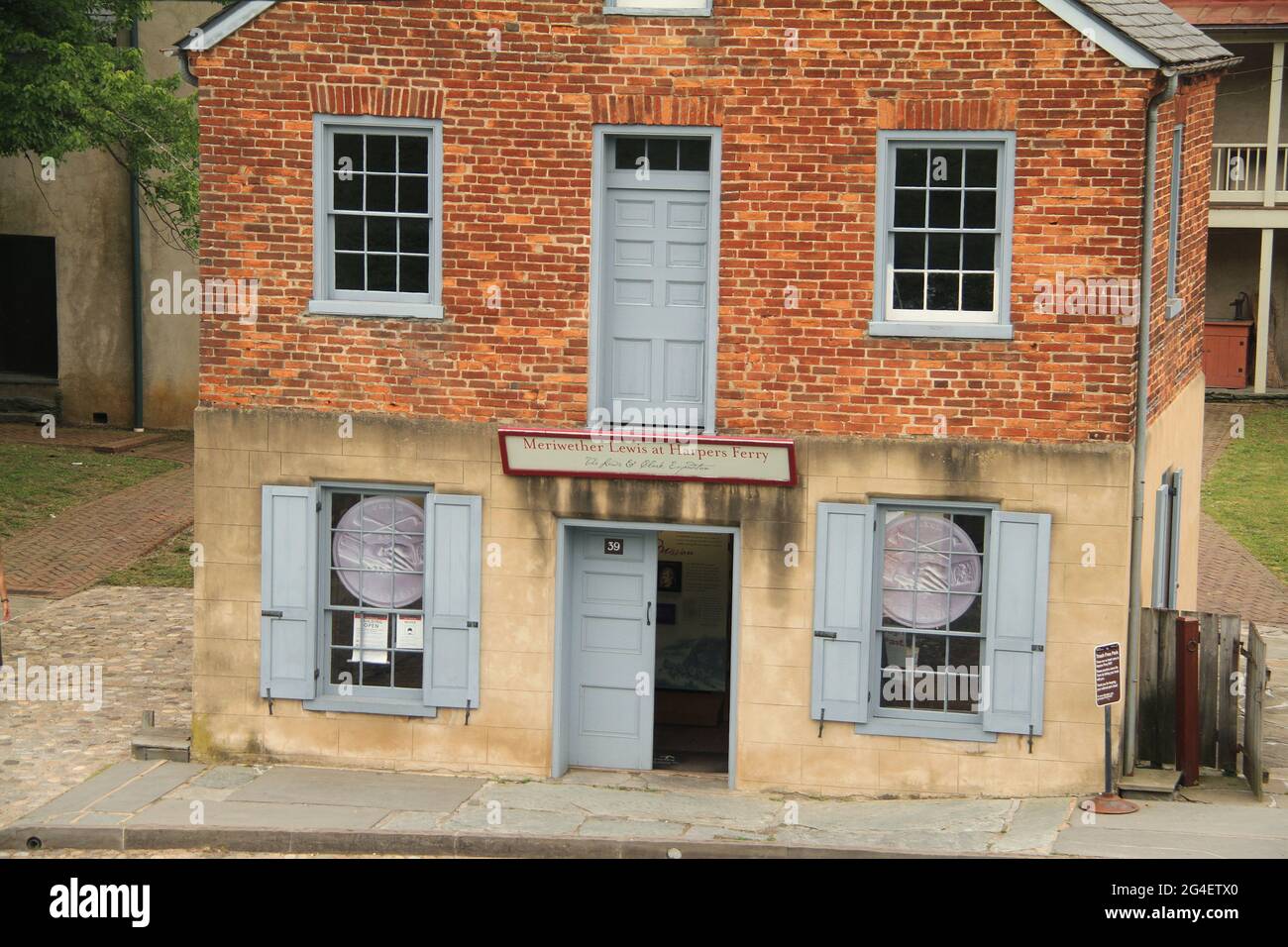 Harpers Ferry, WV, USA. 19th century house with a museum detailing the
