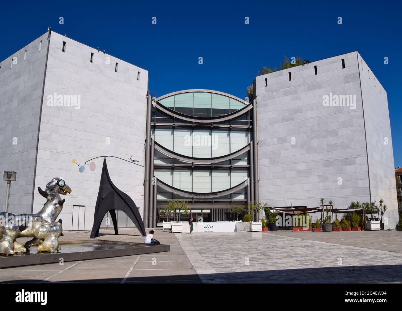 Nice, France, 2019. Exterior view of MAMAC Museum of Modern and ...