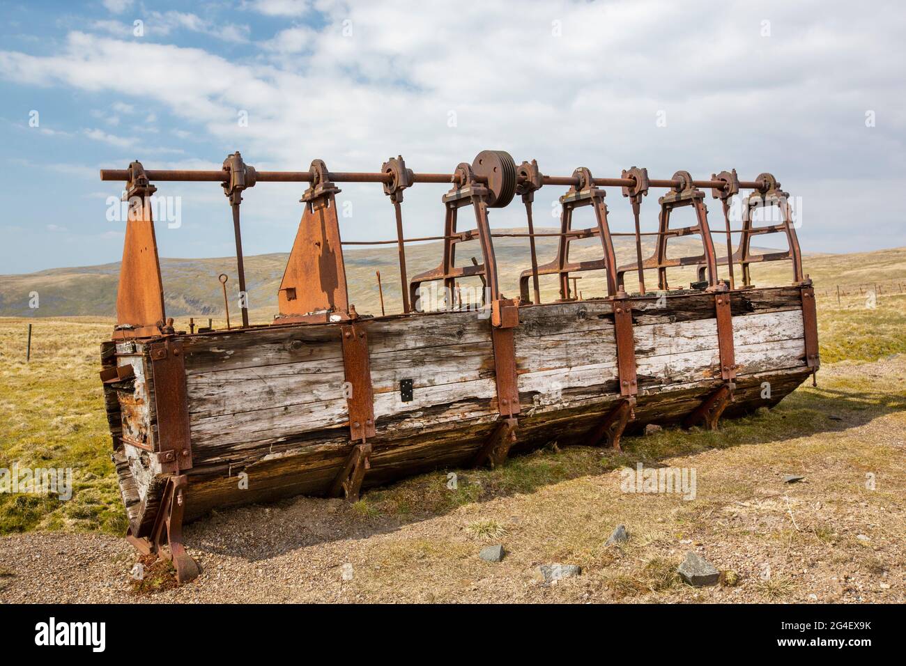 An old ore grading machine at Silverband Mine below Great Dun Fell in ...