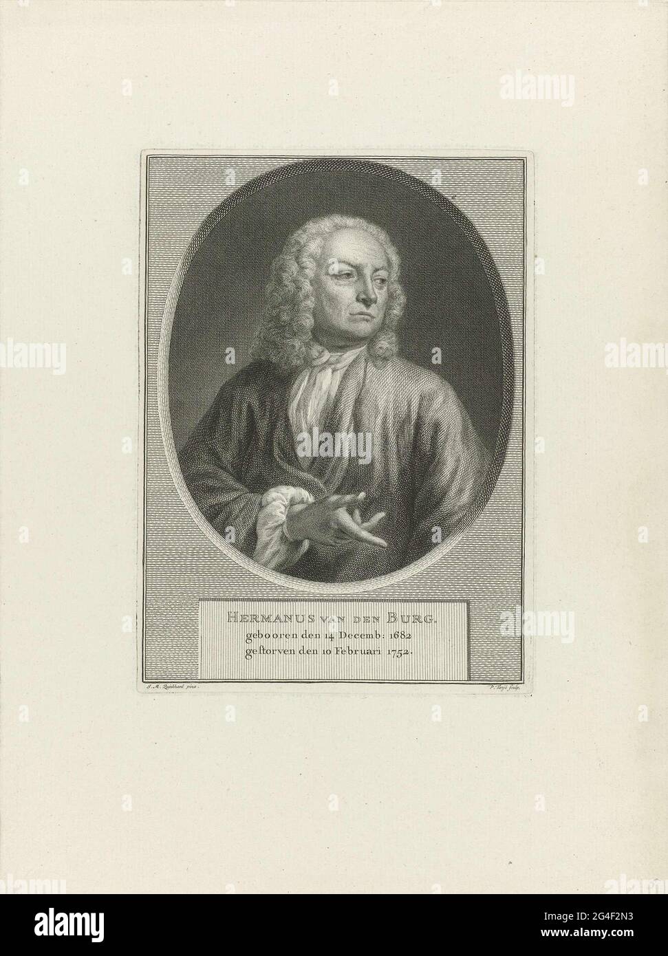 . Portrait of Hermanus van den Burg, Occasional Poet and Playwright in