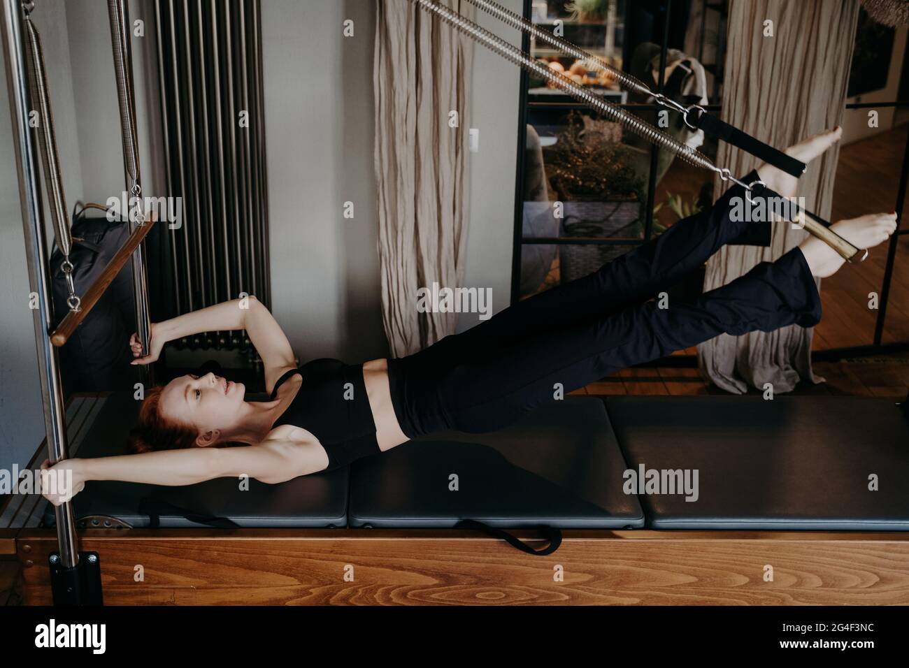 Pilates Reformer Machine High Resolution Stock Photography and Images