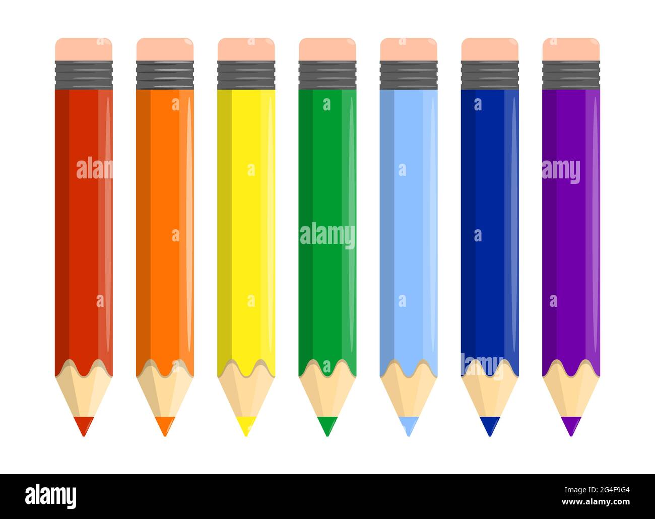 Fun kids cartoon color pencils Royalty Free Vector Image