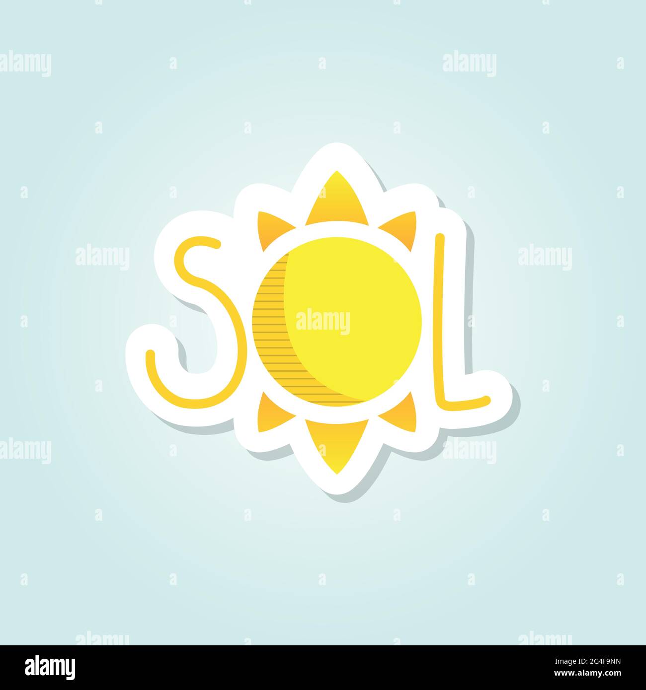 Lettering Sun In Spanish Sol Sticker Vector Illustration Flat Design Stock Vector Image Art Alamy Lettering Sun In Spanish Sol Sticker Vector Illustration Flat Design Stock Vector Image Art Alamy