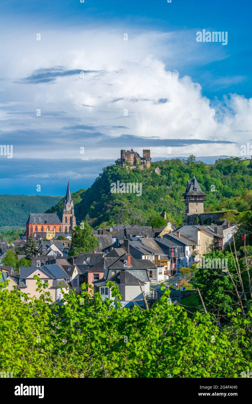 Defense Towers Of The Medieval Town Of Oberwesel In Rhine Valley, Germany  Stock Photo, Picture and Royalty Free Image. Image 85474711.