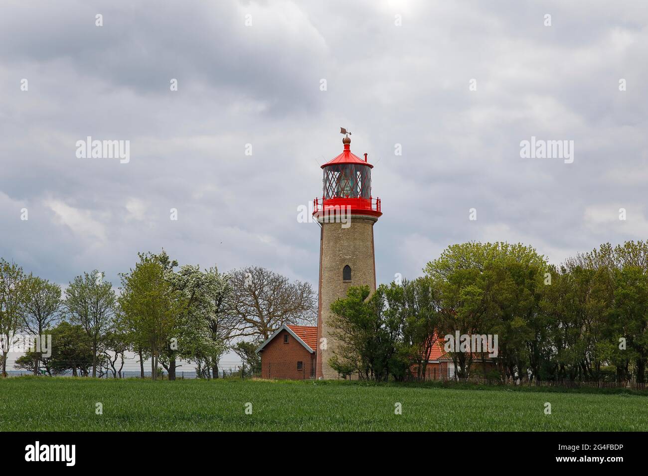 Lighthouse Staberhuk, Fehmarn Island, Schleswig-Holstein, Germany Stock Photo