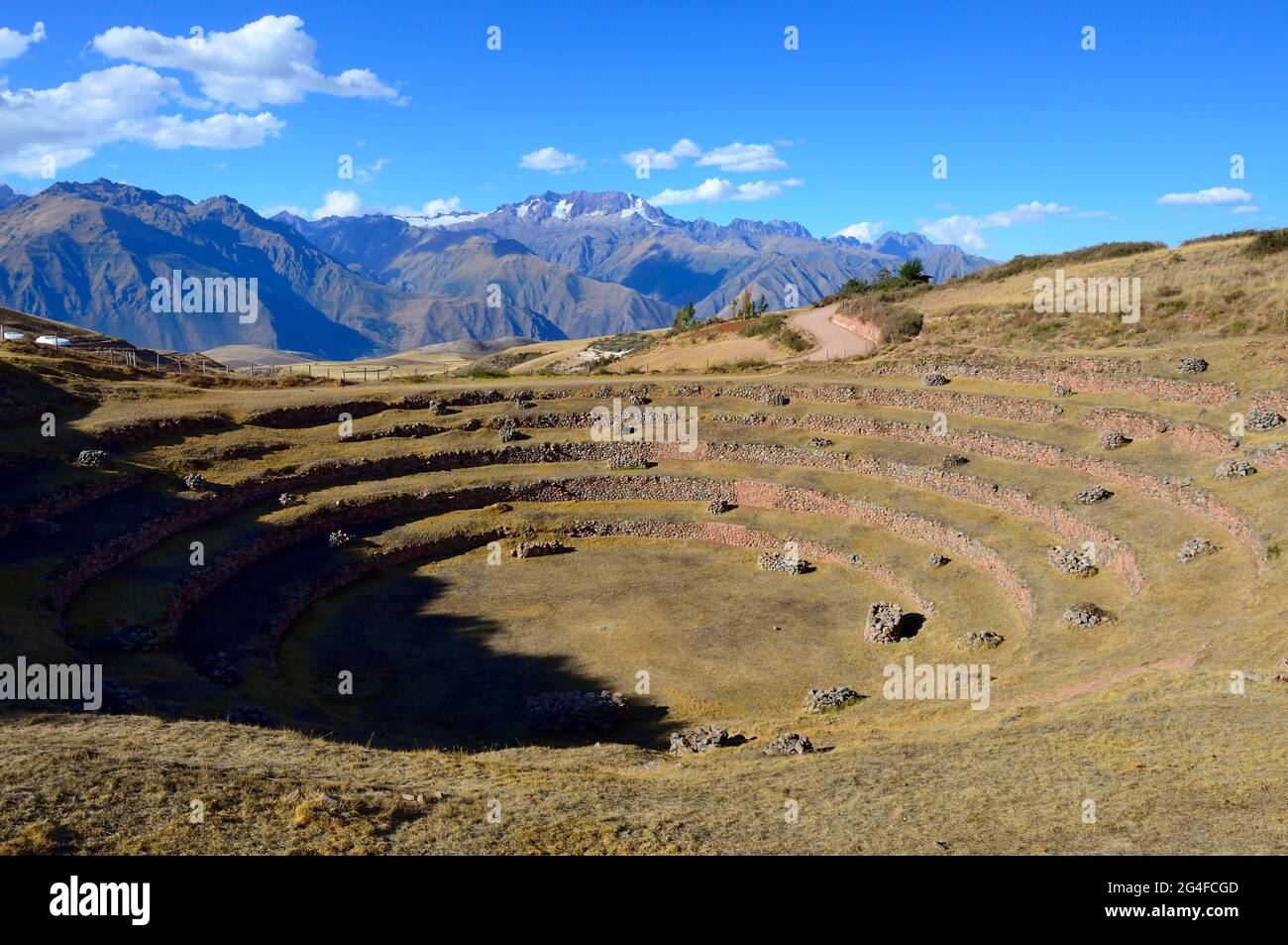 Moray, Inca terrace complex, Maras, Valle Sagrada, Urubamba Province ...