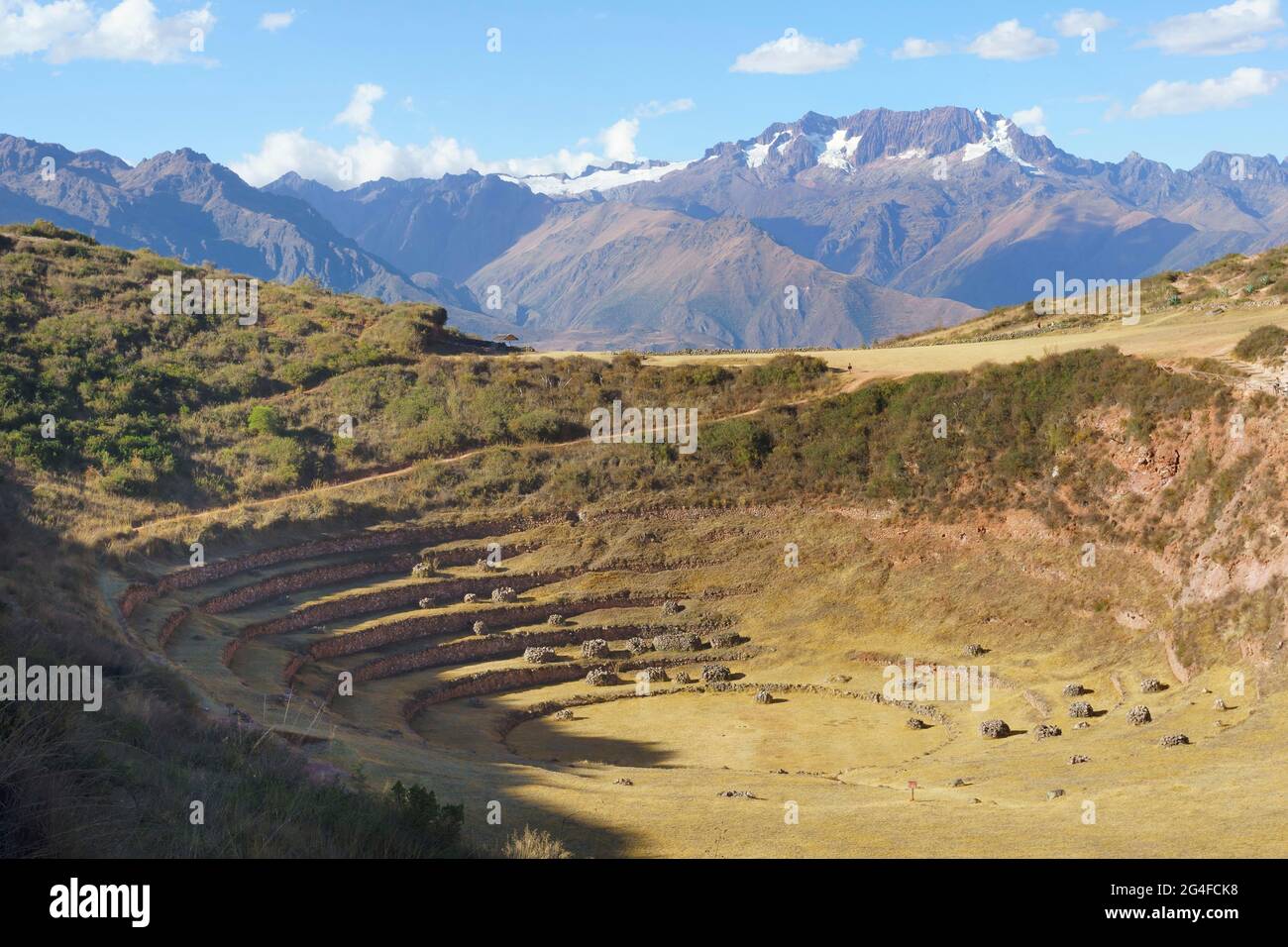 Moray, Inca terrace complex, Maras, Valle Sagrada, Urubamba Province ...